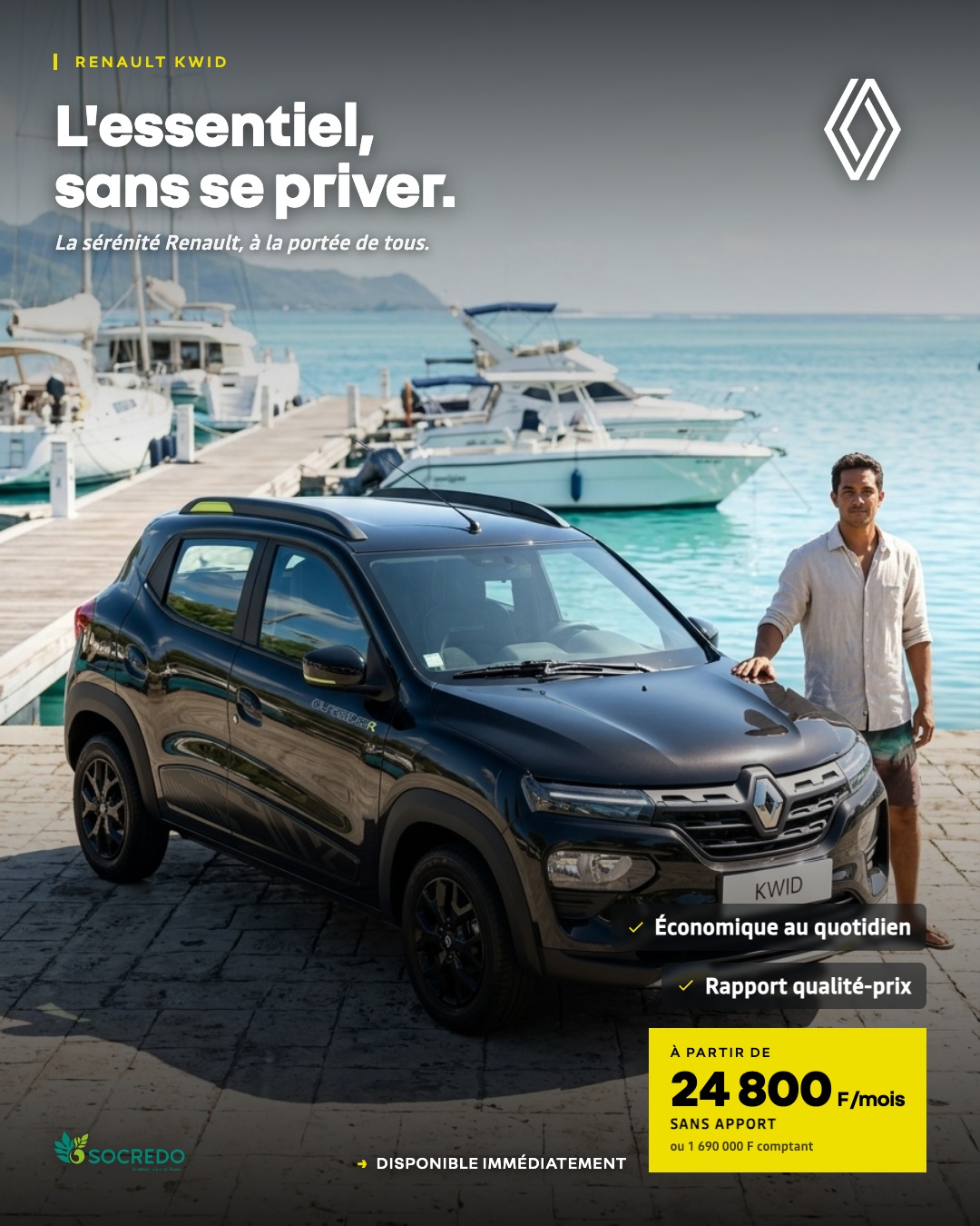 KWID Noir : marina et yachts