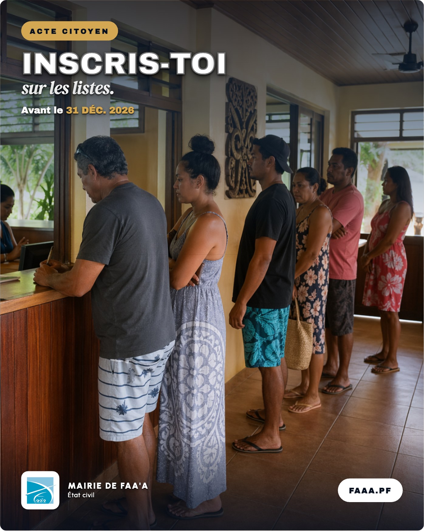 Mairie Faa'a : inscription sur les listes