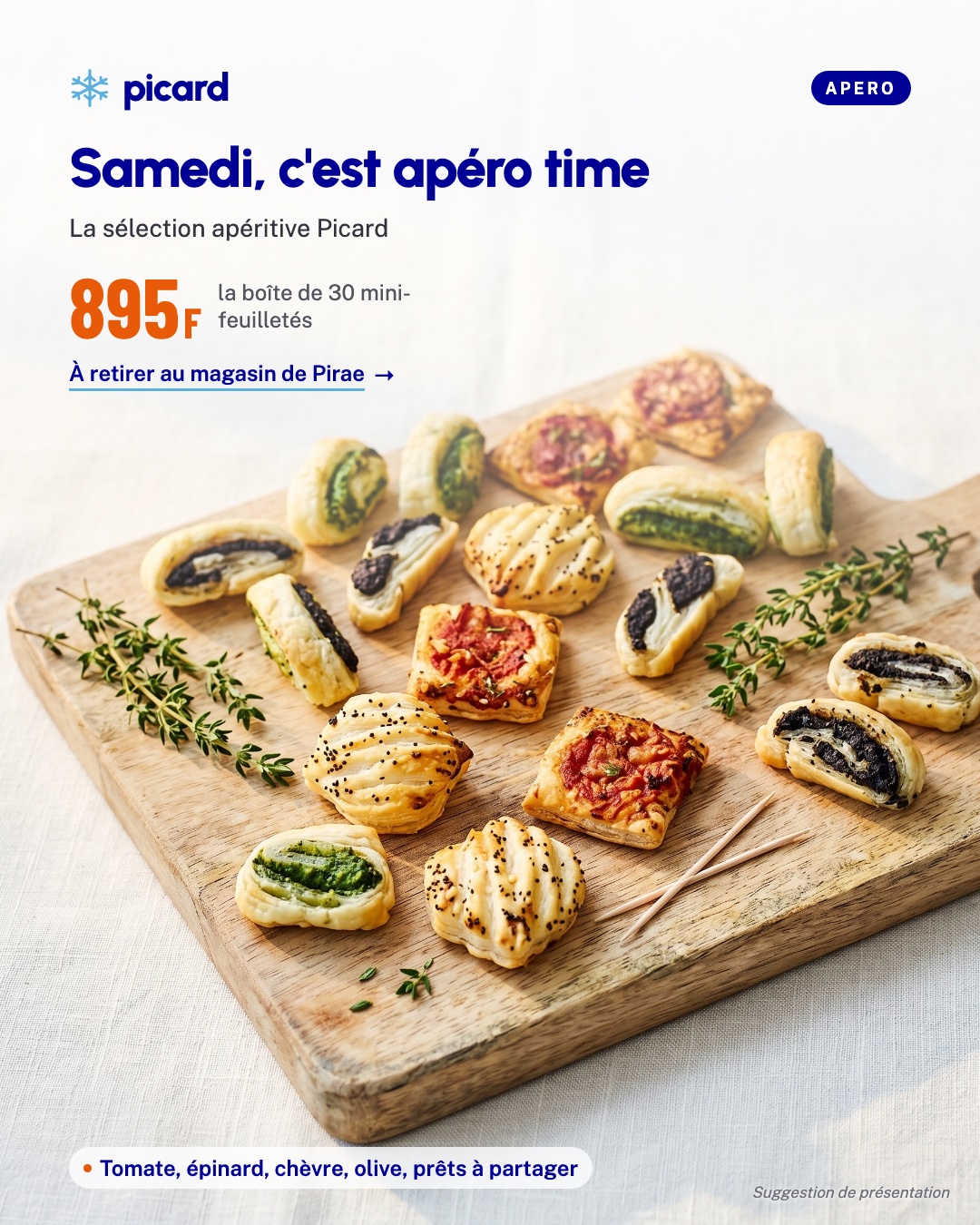 Picard : selection aperitive, mini feuilletes