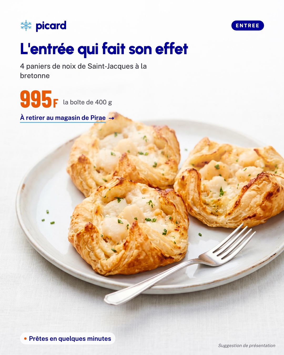 Picard : noix de Saint-Jacques a la bretonne