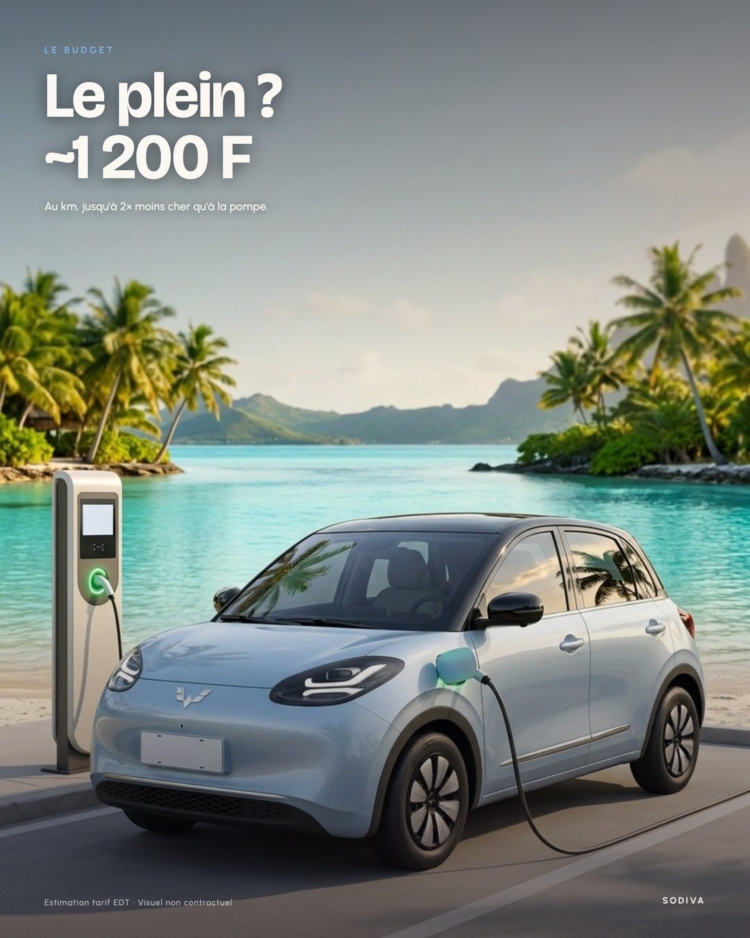 Wuling Bingo : le plein environ 1200 F