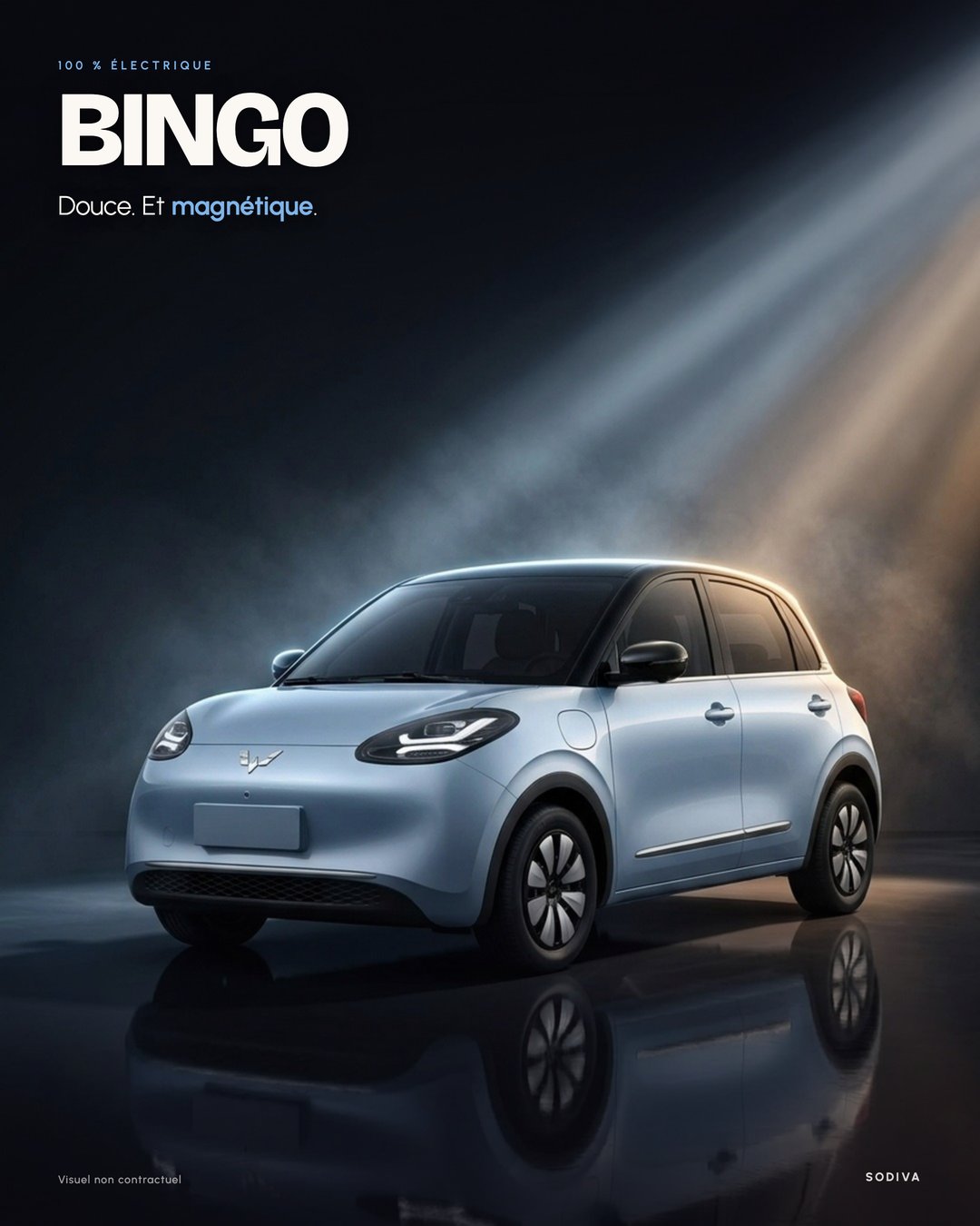 Wuling Bingo : packshot studio lavande